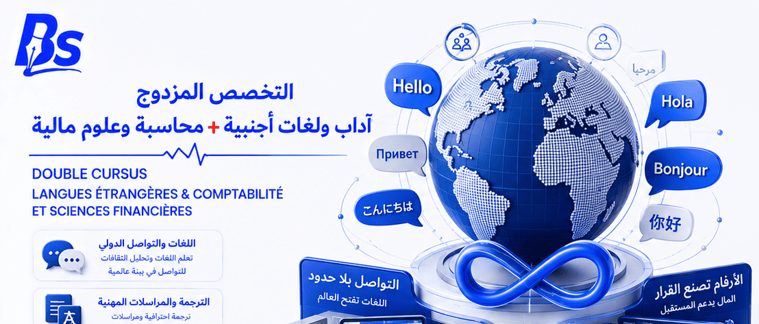 آداب ولغات أجنبية + محاسبة وعلوم مالية